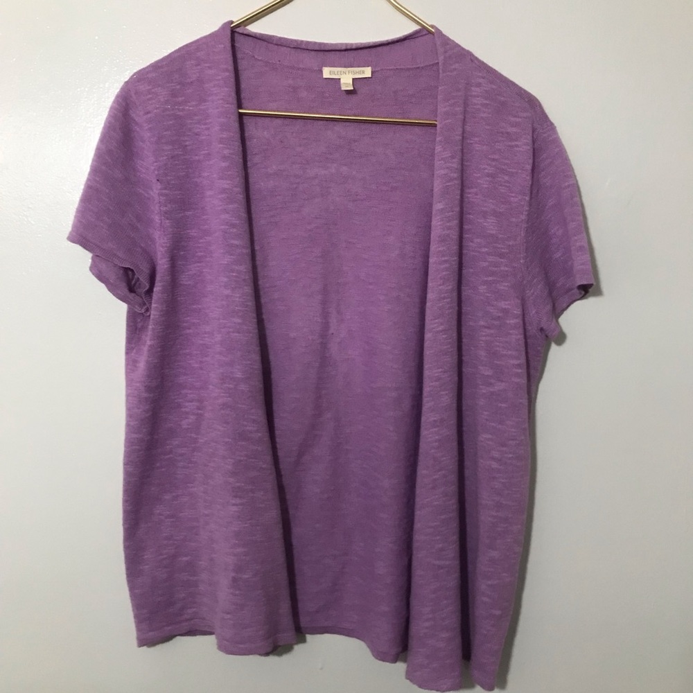 Eileen Fisher Light Purple Open Cardigan Duster M